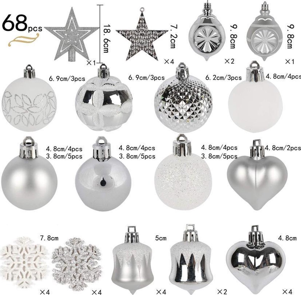 30 Pièces Noël Pendentifs, Décoration Sapin Noël, Suspensions