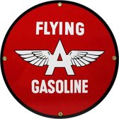 Flying A Gasoline Logo Emaille Bord 12" / 30 cm