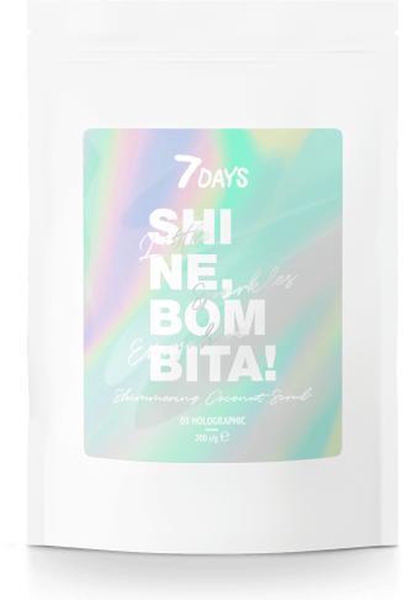 7 DAYS Shine, Bombita! Shimmering Coconut Scrub 200gr + GRATIS MASKER