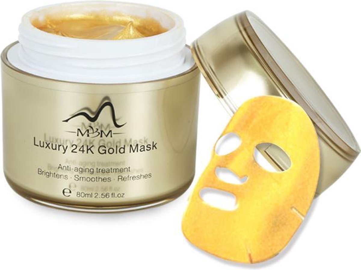 Masque Visage à L'or 24 Carats ZOZU - Lot De 10 Masques Hydratants, Soin éclat Et Anti-âge