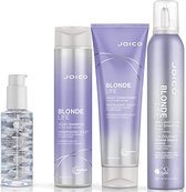 Joico Blonde Life Violet set (4st)  shampoo 300ml - Conditioner 250ml - Glow oil 100ml -Violet schuim 200ml