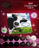 Crystal Card kit diamond painting Funny Cow Koe 18x18