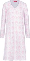 Exclusief Luxueus Kinder nachtkleding Luxe mooi zacht roze Girly Nachthemd van Hanssop met verfijnde rand details en luxe hals verwerking, Meisjes nachthemd, zacht roze bloem print, maat 152