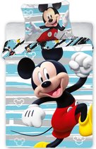 Disney Mickey Mouse Baby Dekbedovertrek Happy - 100 x 135 cm - Katoen