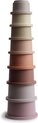foto van Mushie stacking cups | stapeltoren | petal | BIBS | stapelbekers | ontwikkeling | speelgoed