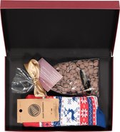 Hot Chocolade cadeauset Many Mornings huissokken met warme chocolademelk - Warme winter - Unisex - Maat: 39-42