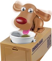 JollyGadget - Spaarpot - Hond - Muntjes eten - Hond - Bruin