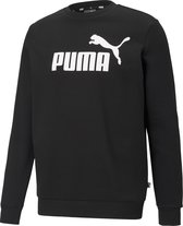 PUMA ESS Big Logo Crew FL Heren Trui - Zwart - Maat M