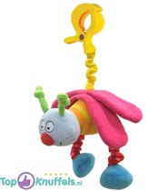 Busty Pals Pluche Hanger met trilfunctie (Roze) 21 cm + Pluche Knuffel Vingerpop (10 cm)