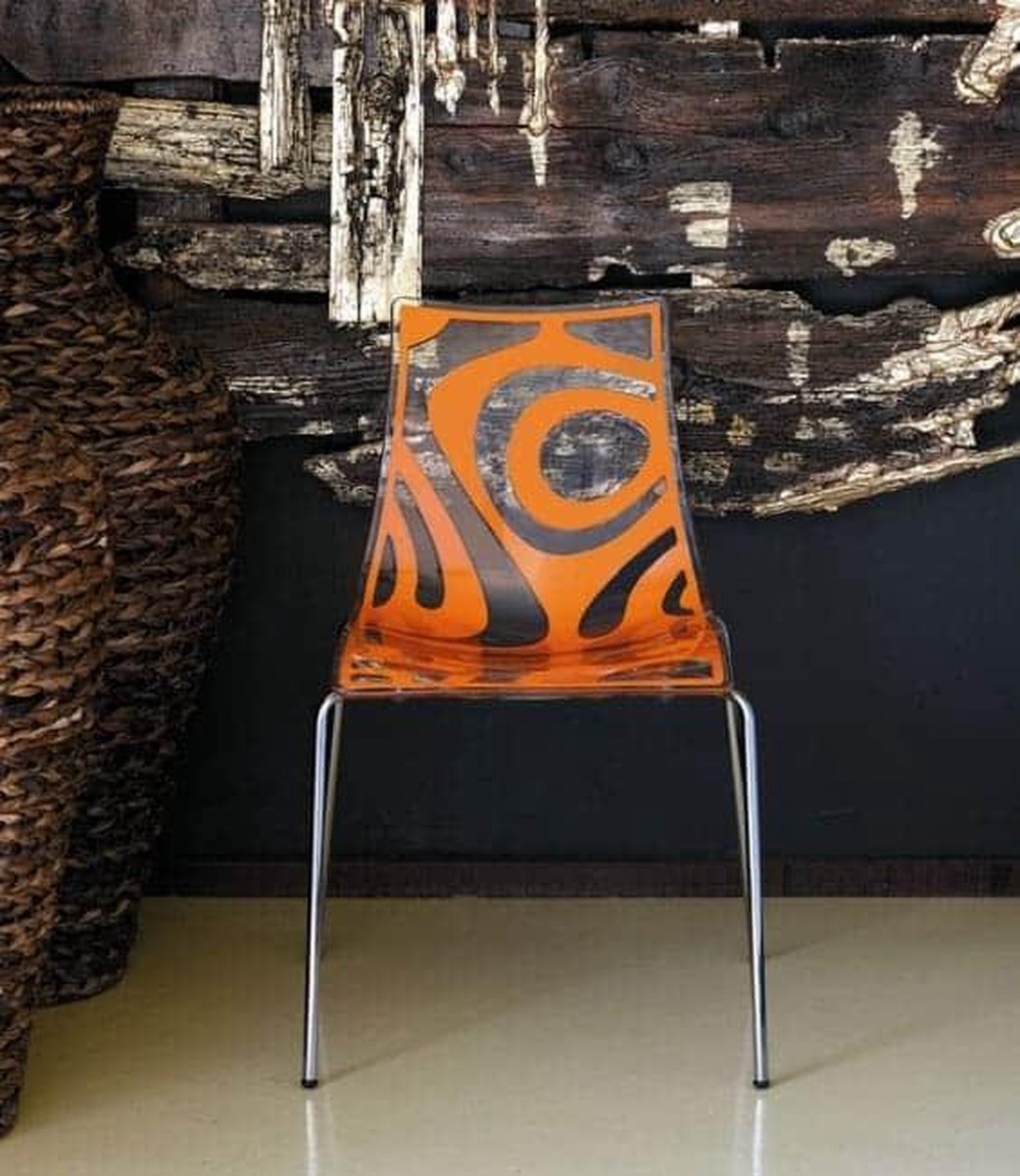 Kantinestoelen Design Luisa Battaglia Doorschijnend zand