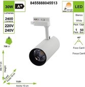 3 FASE RAIL LED SPOT WIT 30W 3000K 230V