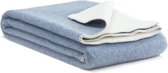MOST wollen duo deken Atlantic - 140 x 200 cm - Blauw/Wit