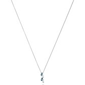 CHRIST Dames-Ketting 585 Witgoud 2 Topaas One Size 87749851