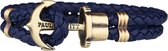 Paul Hewitt Anchor Bracelet PH-PH-L-M-N-XXL - Armband - Leer - Blauw - 21cm