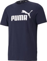 PUMA ESS Logo Tee Heren T-shirt - Donkerblauw - Maat M