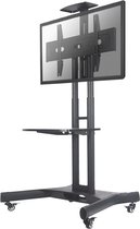 Neomounts NM-M1700BLACK verrijdbare TV standaard - 32-75" - hoogteverstelling 104,2-154,2 cm - manueel - Incl. webcam- en laptophouder - zwart