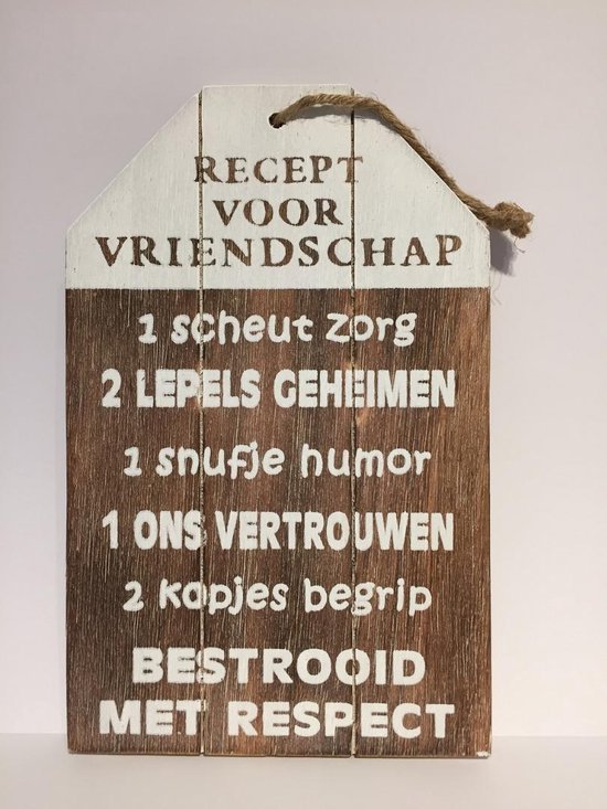 Wandborden Hout Spreukbord Dienblad Recepten Vriendschap Spreuken Woondecoratie Cadeau Verjaardag