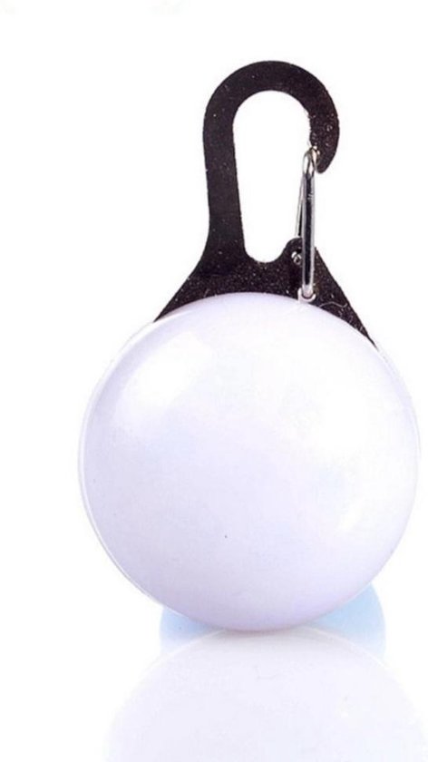 Veiligheidslampje Voor Halsband - Druklampje - Ziba - Honden Lichtje - Led Lampje - Hond Uitlaten - Avond Verlichting - Wit