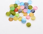 cabochons, cat eye, rond, verschillende kleuren en afmetingen, 9 - 11 x 3mm, 320 stuks, 200 gram