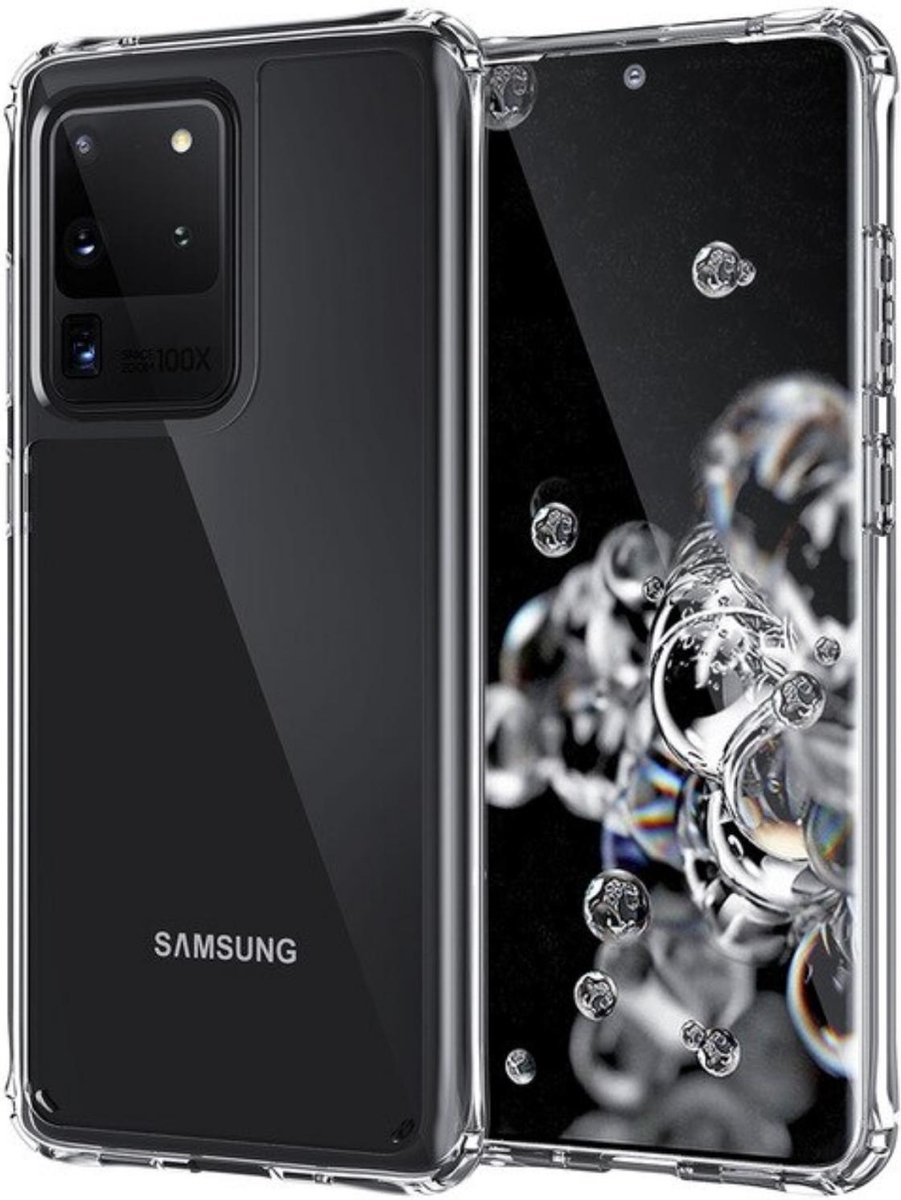 Geschikt voor Samsung Galaxy S20 Ultra Backcover - Transparant Shockproof - Soft TPU