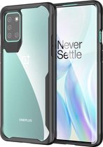 OnePlus 8T Back Cover Hoesje Hybride Shockproof Transparant Zwart