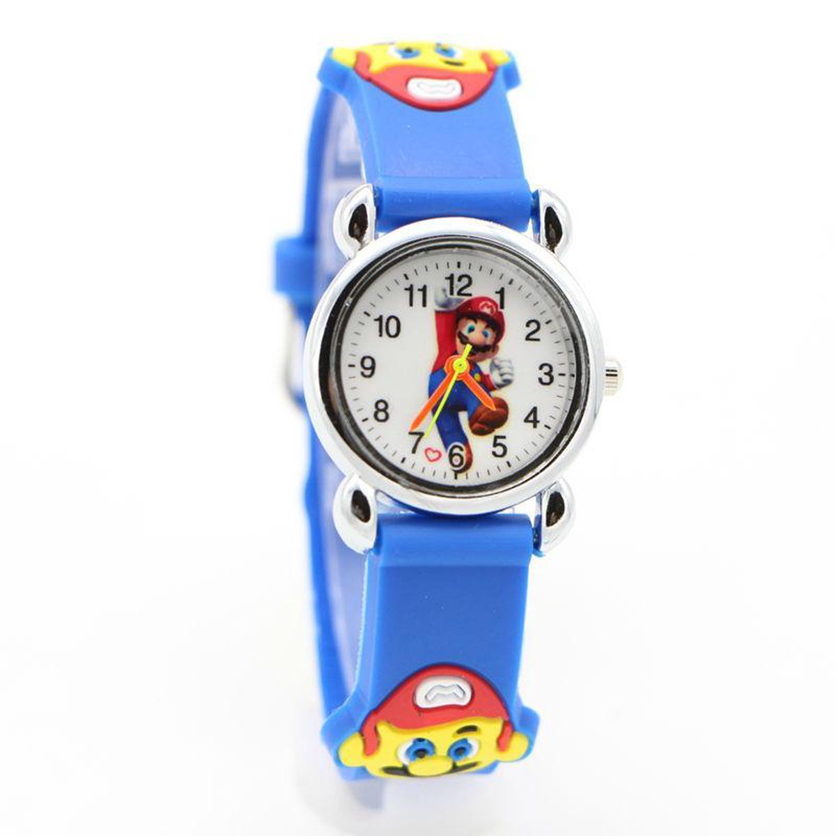 Clockx - Kinderhorloge - Jongenshorloge - Super Mario - blauw - rood