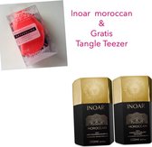 Inoar Moroccan &GRATIS BORSTEL  marokaanse keratine behandeling 2x250ml