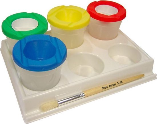 Boîte De Peinture Doodle Pot Avec Un Couvercle Fermé | Vecteur Premium