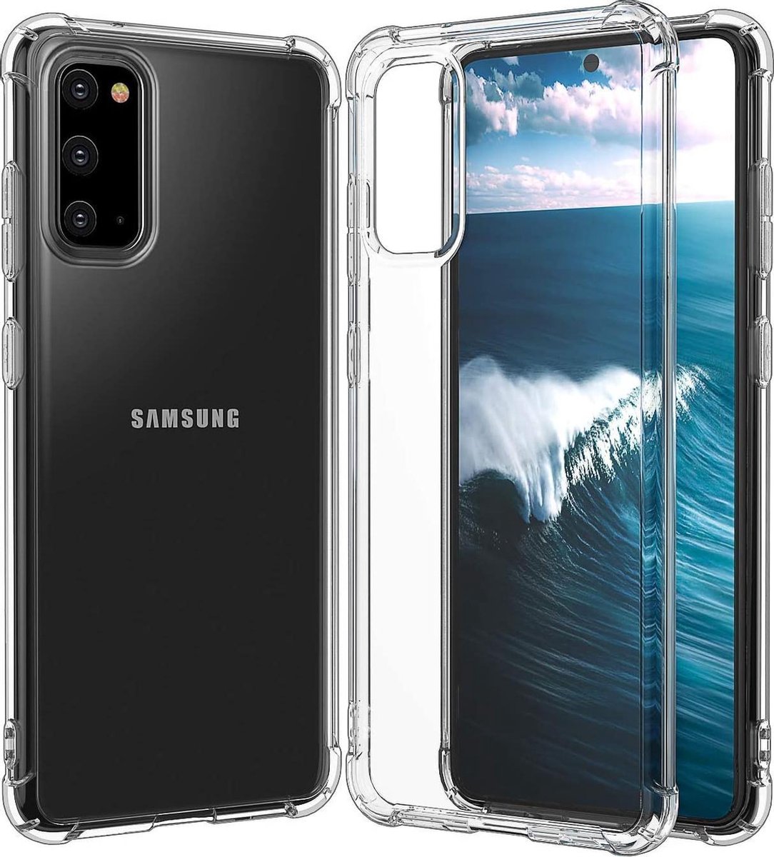 Geschikt voor Samsung Galaxy S20 Plus Backcover - Transparant Shockproof - Soft TPU