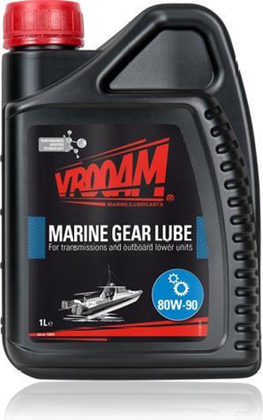 VROOAM Marine Gear Lube olie 1 liter fles SAE 80W90 (staartstuk