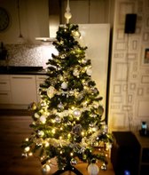 Kerstboom piek Wit  en glanzend