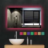 Kiki Badkamerspiegel - 100x60 - 7 Kleuren LED Verlichting