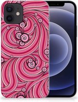 Back Case TPU Siliconen Hoesje iPhone 12 | 12 Pro (6.1") Smartphone hoesje Swirl Pink