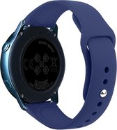 Samsung Gear Sport bandje Samsung galaxy watch active 1 - 2 / Galaxy Watch 42mm SM-R810 bandje silicone donkerblauw 20mm | Watchbands-shop.nl