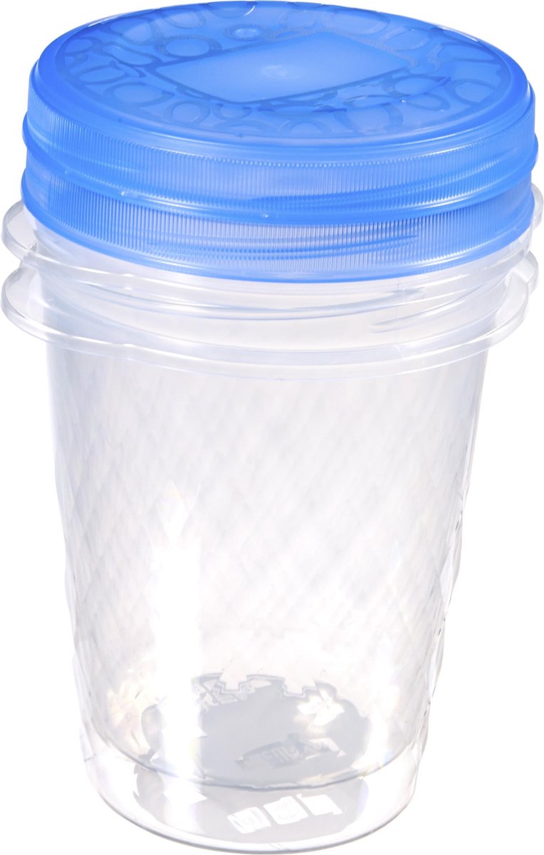 Curver Take Away Twist Vershouddozenset - 2x 1L - Rond - Translucent Blauw