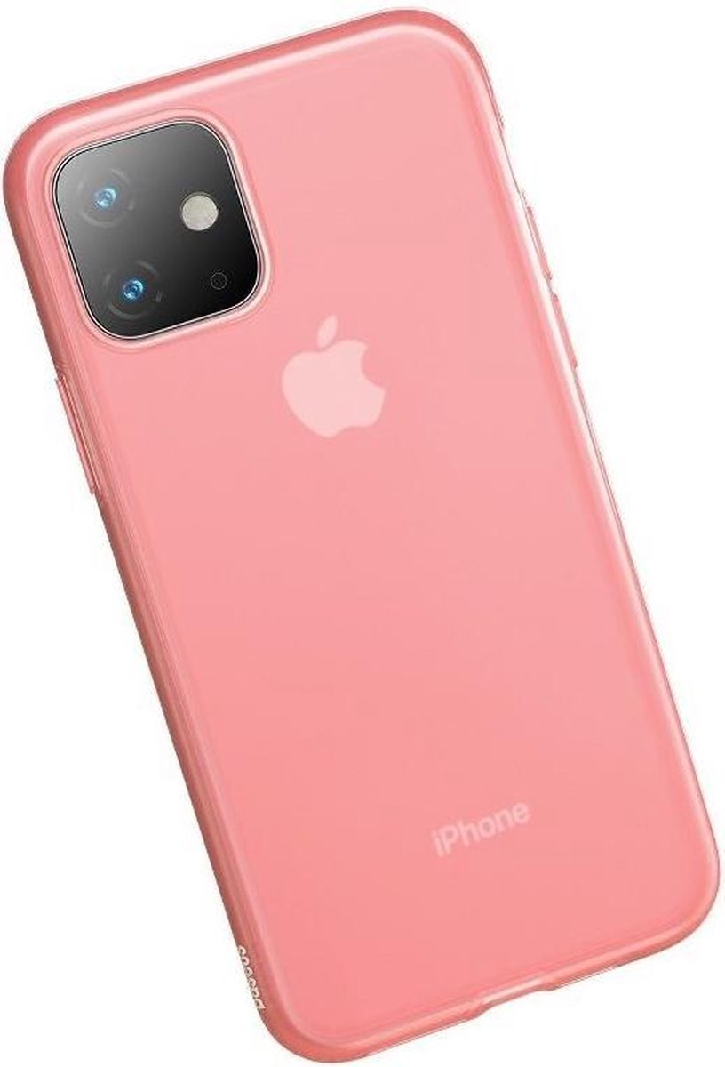 iPhone 11 Pro softcase - Jelly - Transparant/Roze
