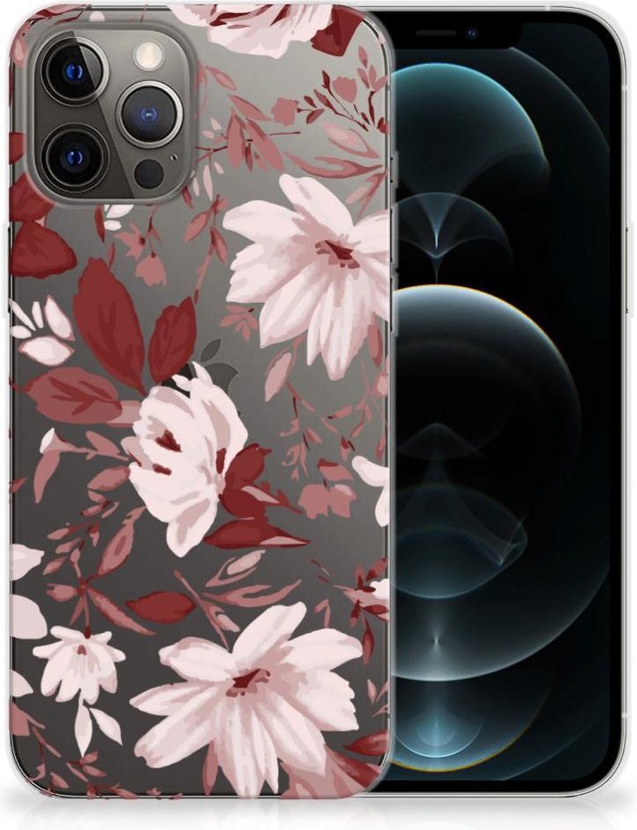 Hoesje maken iPhone 12 Pro Max Watercolor Flowers