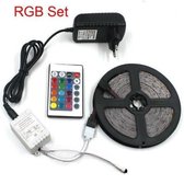 RGB led strip - 5m - Set RGB - kleuren - Incl afstandbediening en voeding met 24 knoppen