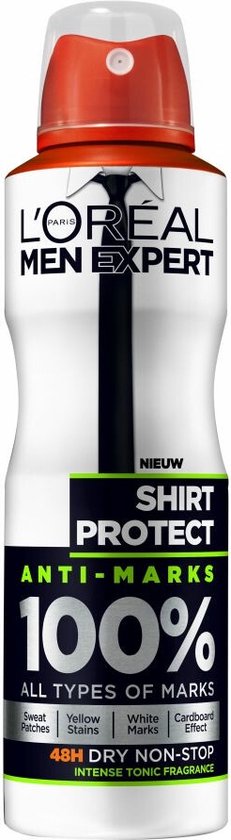 L Oréal Paris Men Expert Déodorant Protection Chemise - 6 x 150 ml - Spray  - Value Pack | bol.com