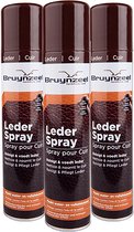 Leder spray 3X Bruynzeel reinigt & voedt leder 3x 300ML