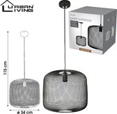 Urban Living - Modern Spirit Hanglamp - Zwart - Metaal