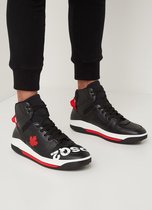 Dsquared2 Barkley sneaker met logo van kalfsleren details - Zwart - Maat 40