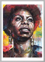 Poster - Nina Simone Painting - 71 X 51 Cm - Multicolor
