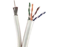 Technetix CAT6 UTP / COAX-18 4G/LTE proof combinatiekabel op rol voor binnen / wit - 20 meter