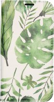 Design Softcase Booktype iPhone 12 Pro Max hoesje - Monstera Leafs