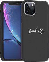 iMoshion Design voor de iPhone 12 Mini hoesje - Fuck Off - Zwart