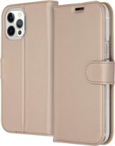 iPhone 12 Pro Max hoesje bookcase - iPhone 12 Pro Max wallet case - hoesje iPhone 12 Pro Max bookcase - Kunstleer - goud - Accezz Wallet Softcase Bookcase