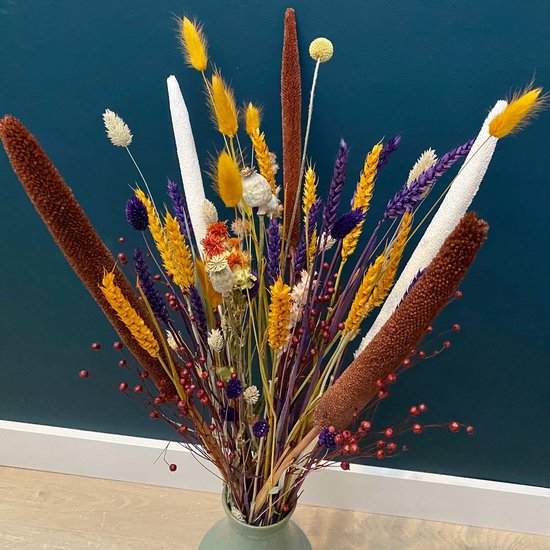 Droogbloemen | 75 cm | Droogboeket met herfst bloemen | Droogbloemen kopen  | Dried... | bol.com