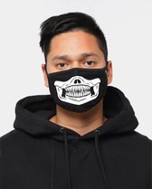 Mondmasker - Skull - One Size (Volwassenen) Mondkapje met tekst - Wasbaar - Niet-medisch - Zeer Comfortabel