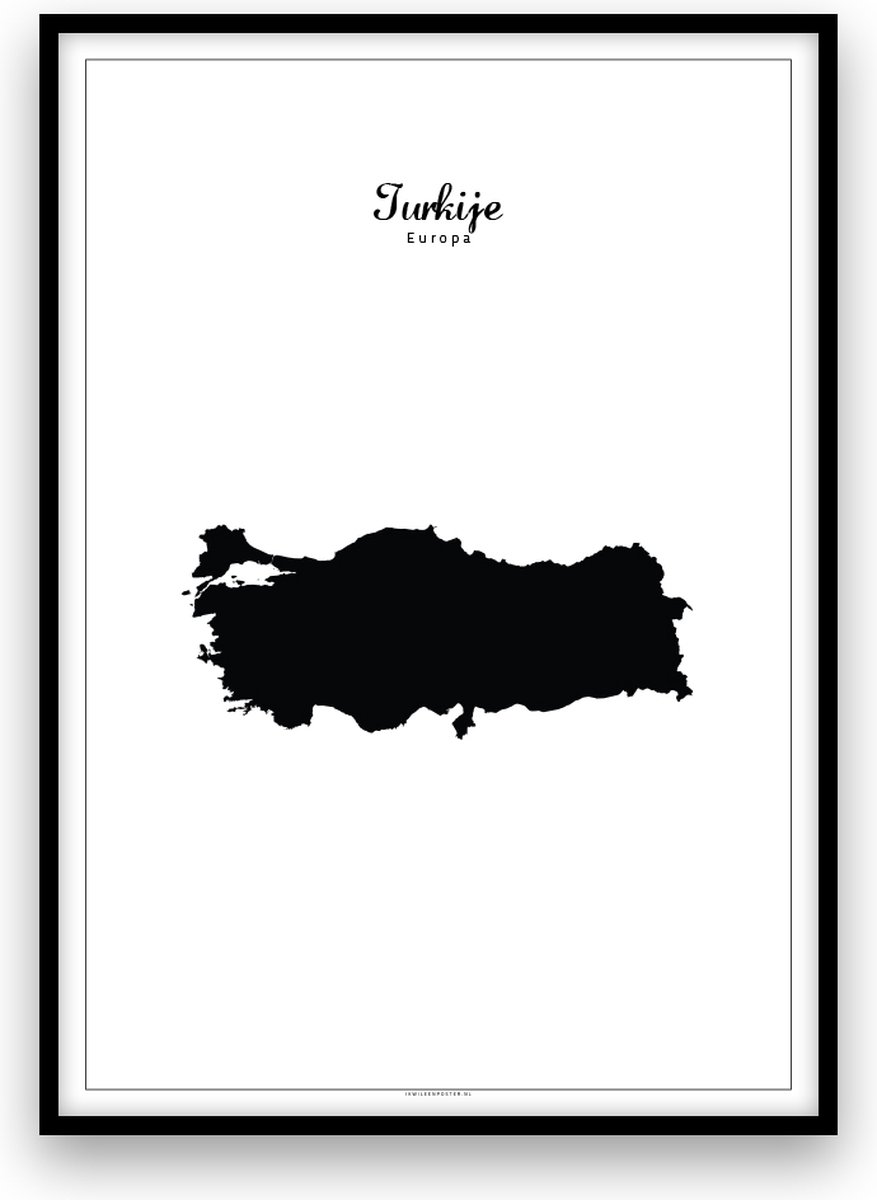 Turkije landposter - Zwart-wit